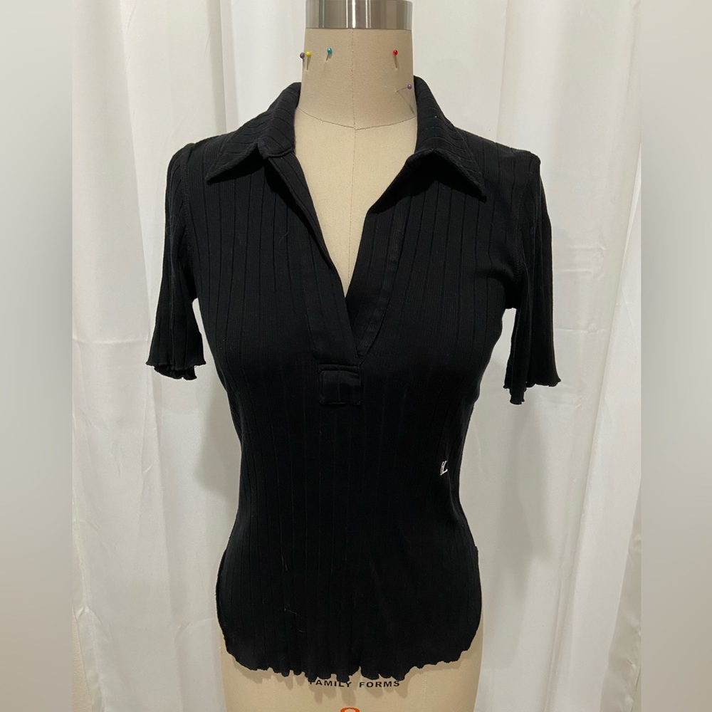 Helmut Lang Skinny Polo Retro Shirt!